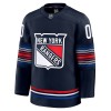 Män Ishockey New York Rangers tröja med eget tryck Fanatics Premium 2024-25 Navy Tredje